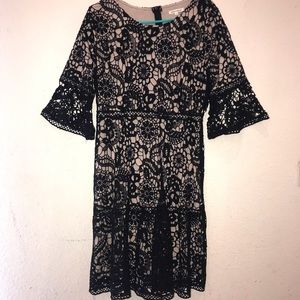 JessaKae Crochet Dress in Black